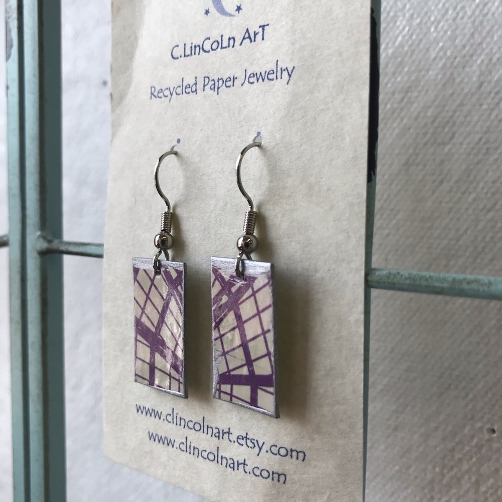Recycled Paper Earrings ♻️